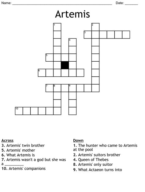 artemis alias crossword answer